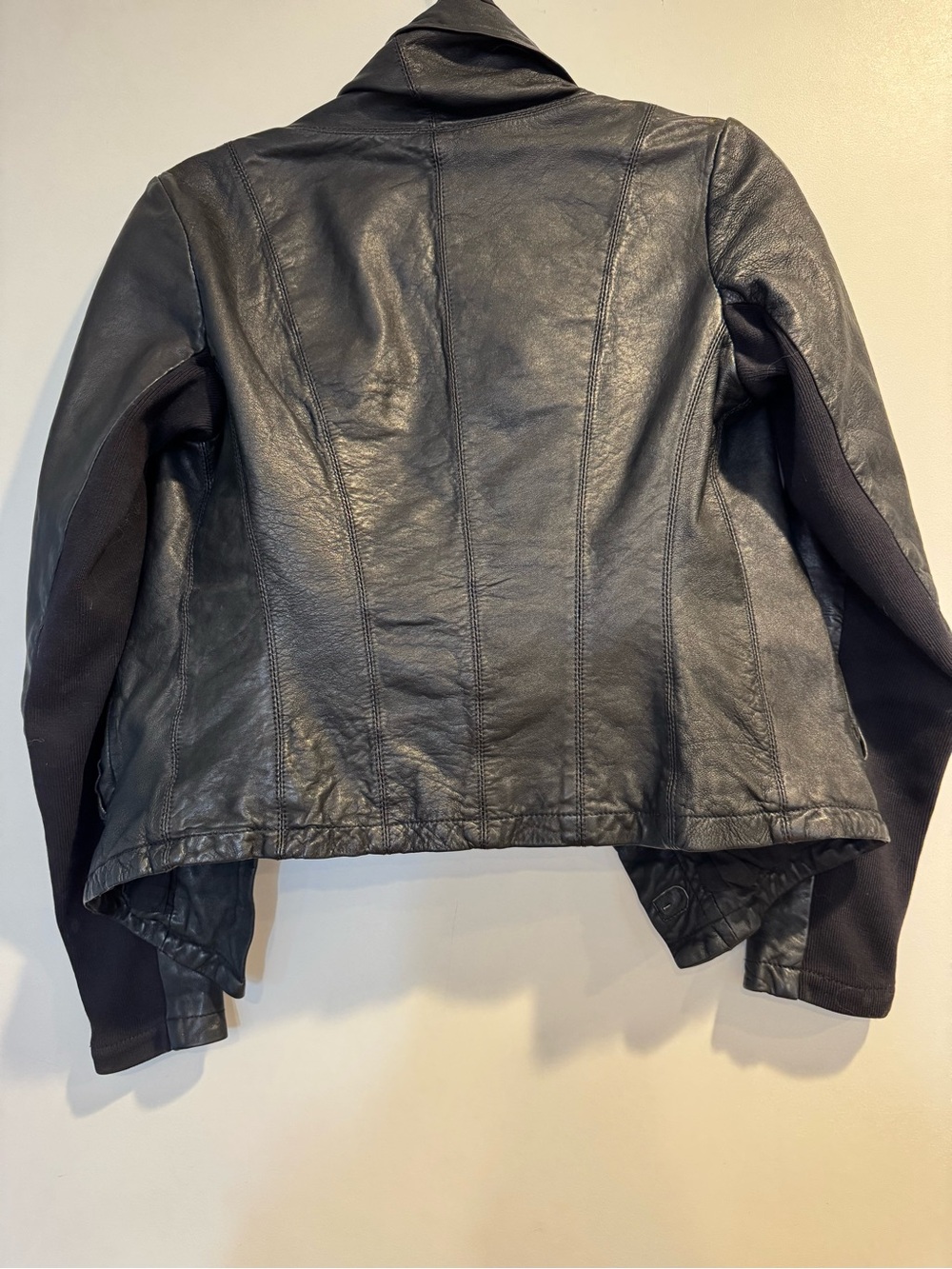 All Saints Kaito Leather Jacket Sz 8 (US 4) Black Allsaints - Picture 5 of 6